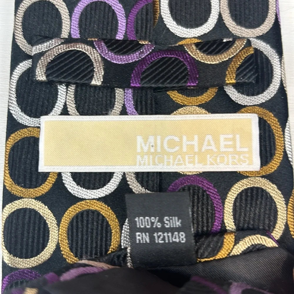 Michael Kors Silk Circle‎ Pattern Neck Tie